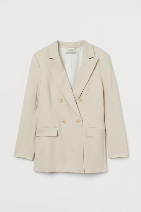 Blazer À Double Boutonnage - Beige