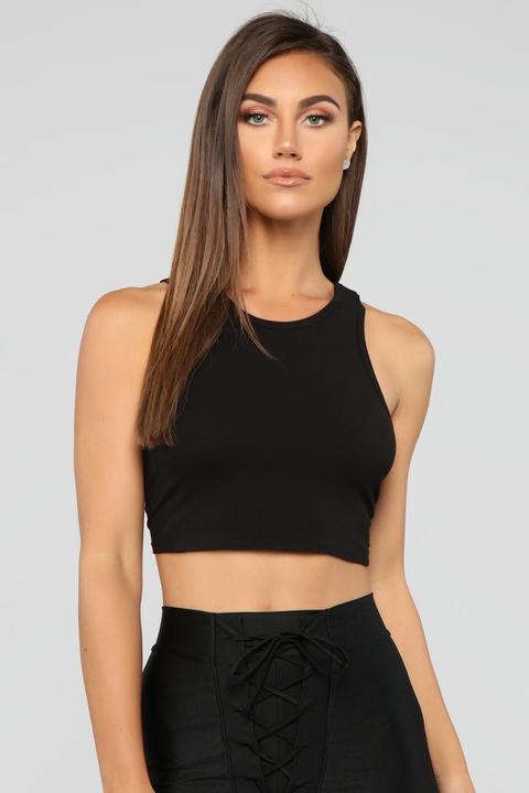 My Own Way Crop Top - Black