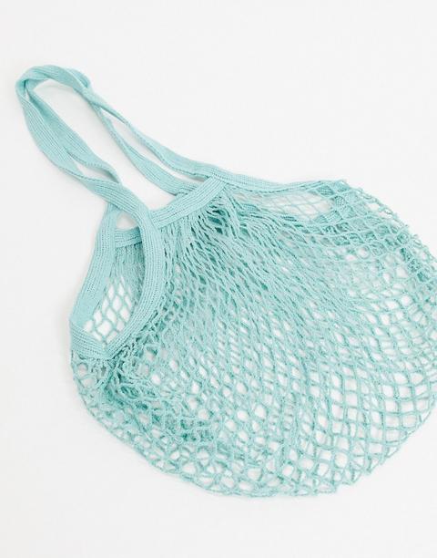 Bolso Shopper De Hilo En Verde De Sass & Belle