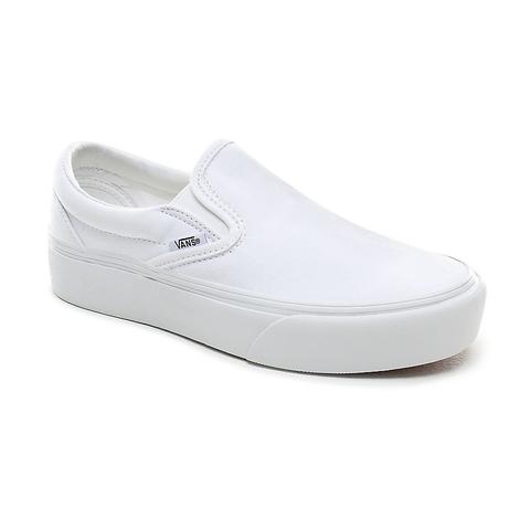 vans white slip on shoes womens