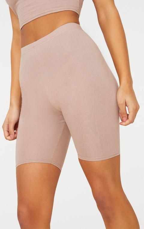 taupe biker shorts