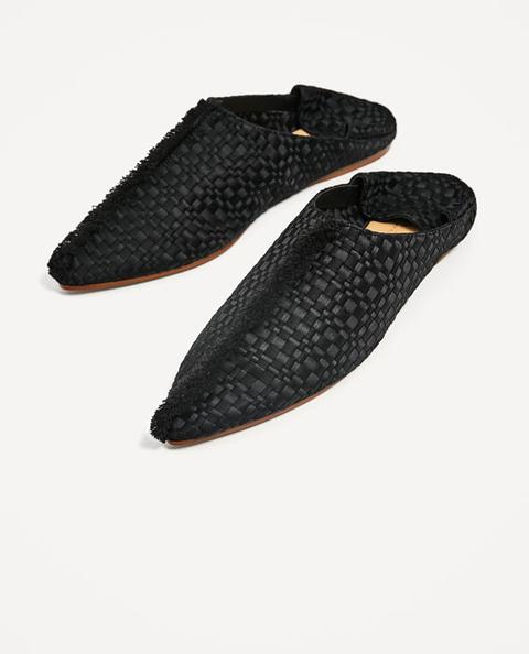 Zapato Plano Pisado Tejido