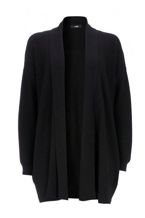 Black Ribbed Cardigan