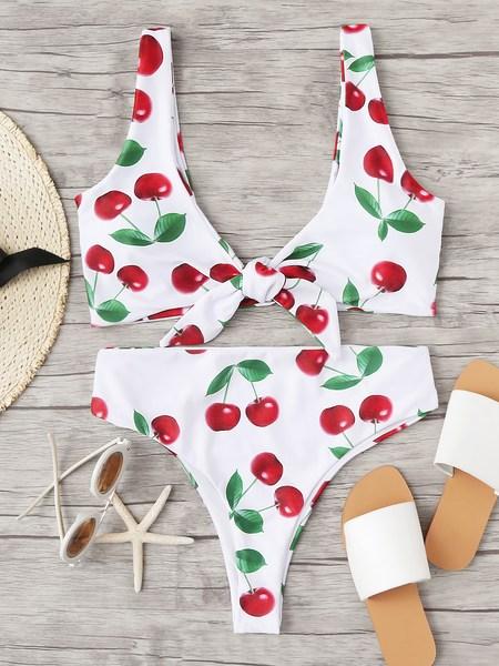 Set Di Bikini Con Stampa Di Frutta