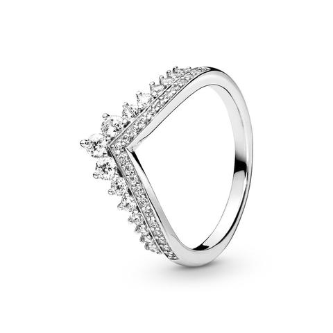 Pandora Princess Wishbone Ring - Sterling Silver / Clear