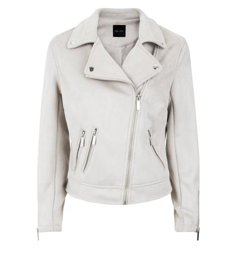 new look grey biker jacket