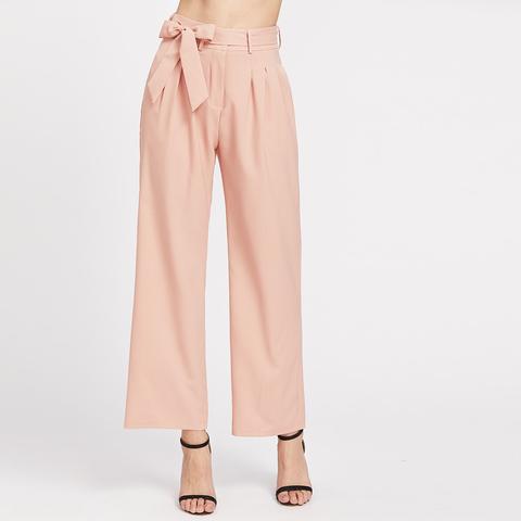 Pantaloni Con Fondo Ampio Con Laccetti