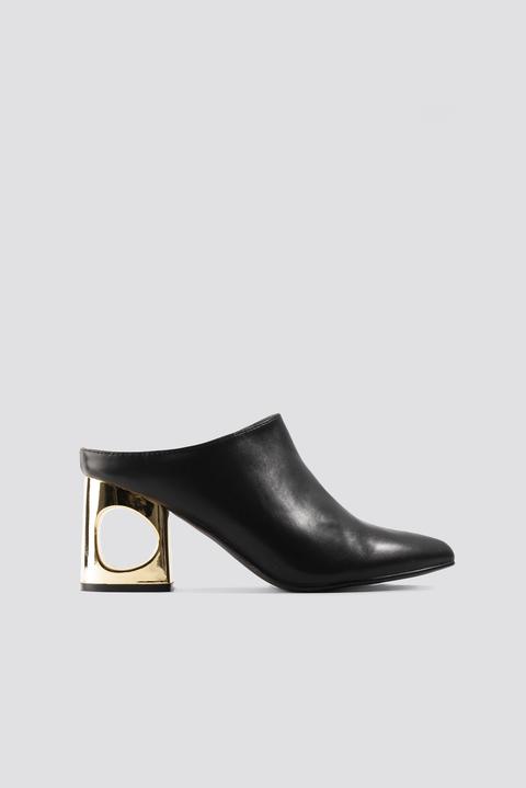 Squared Heel Boot Noir