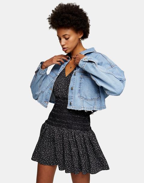 Topshop - Veste En Jean Courte - Bleu