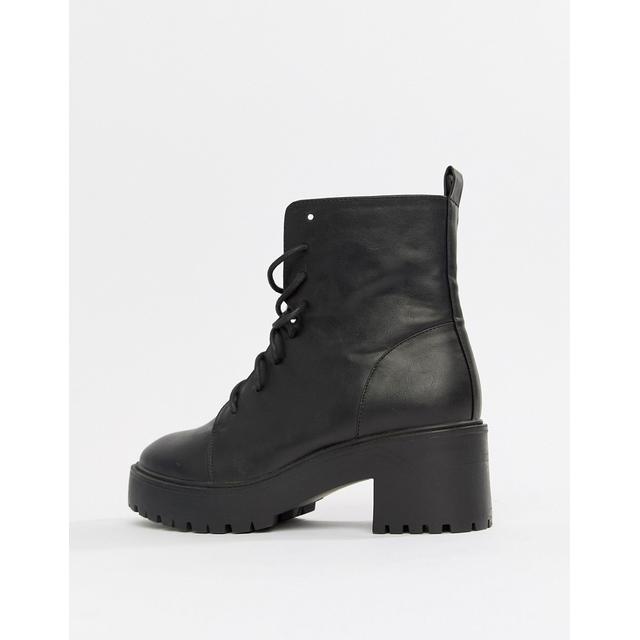 asos design elm chunky lace up boots