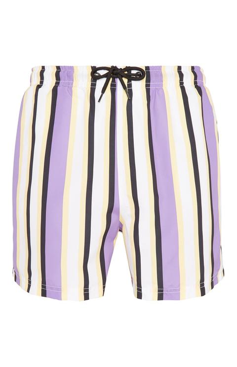 Purple Stripe Short