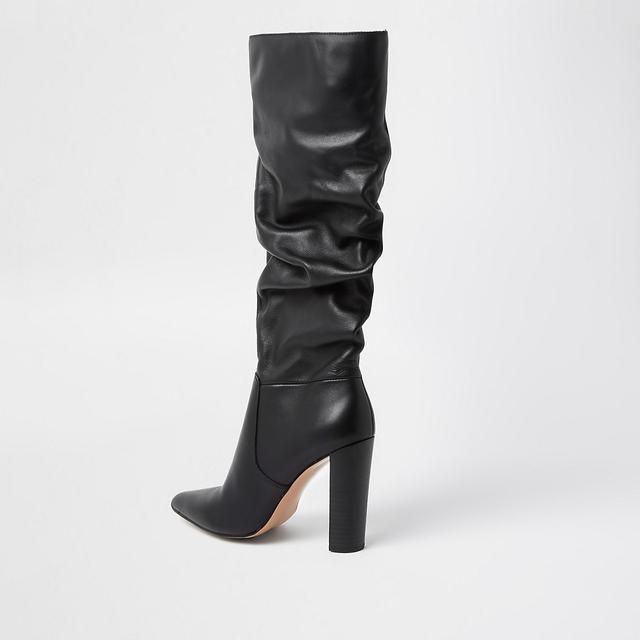 river island black slouch boots