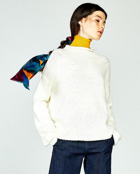 Sfera - Jersey De Mujer Con Cuello Perkins Y Manga Larga
