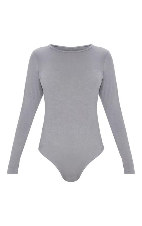 grey long sleeve bodysuit