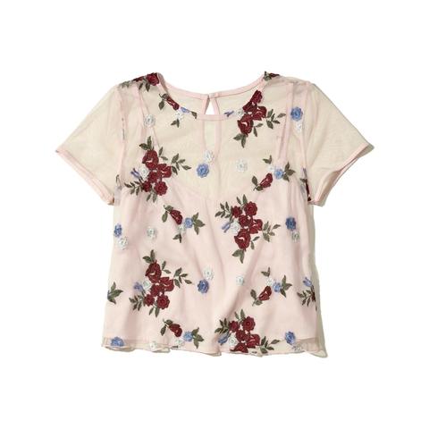 Embroidered Mesh Baby T-shirt