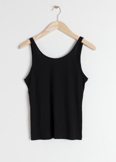 Fitted Scoop Back Tank Top