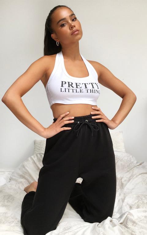 Prettylittlething White Crop Top