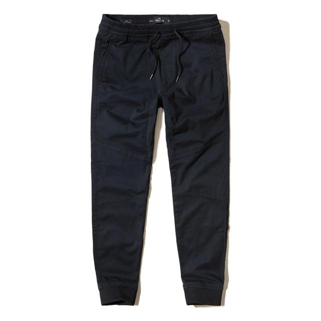 hollister twill joggers