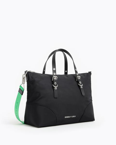 Bolso Shopper L Nylon Negro