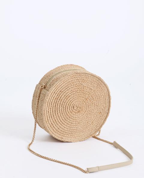 Sac Rond En Paille Femme