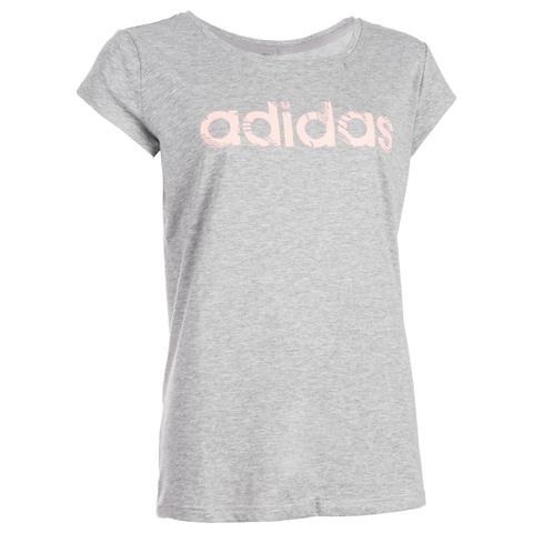 T-shirt Donna Regular Gym Stretching 500 Grigio-rosa