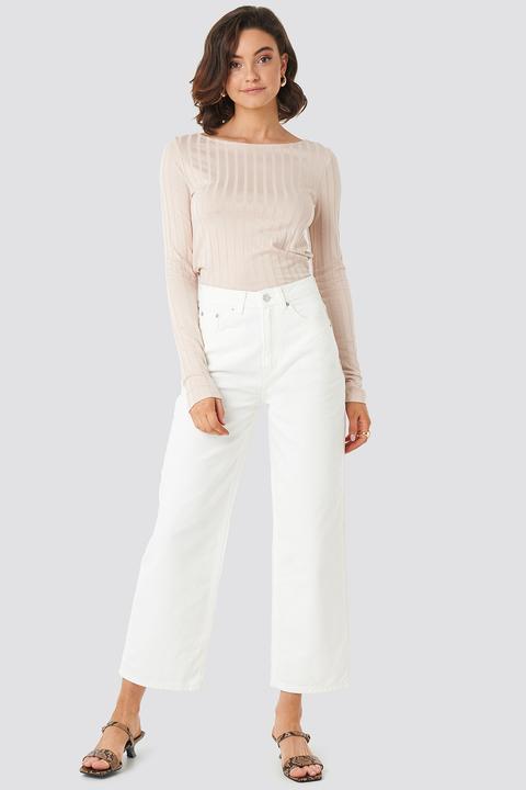 Na-kd Trend Loose Leg Jeans - White