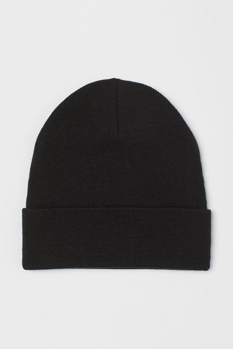 Gorro De Punto Fino - Negro