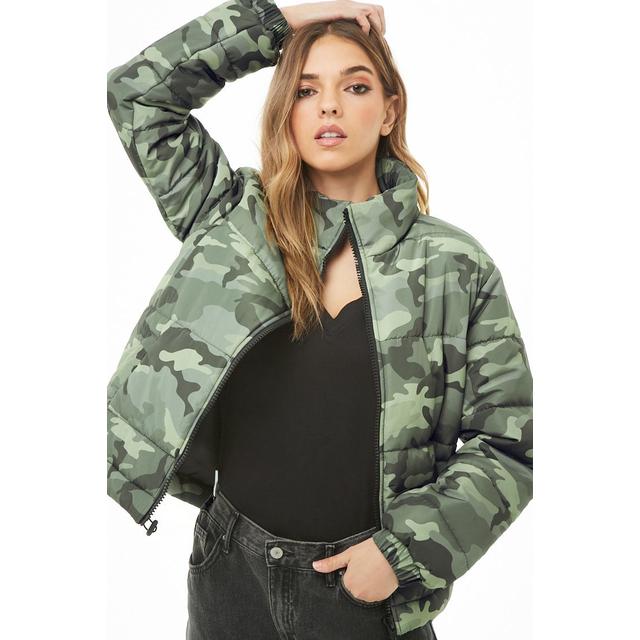 Reversible camo puffer on sale jacket forever 21