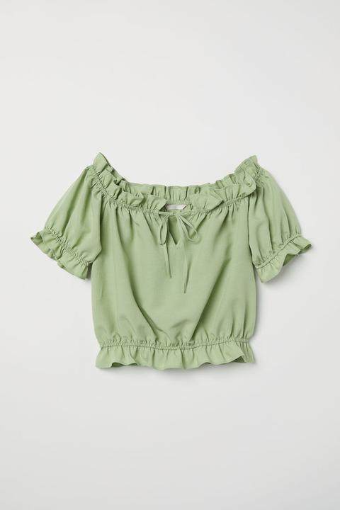 Blusa Hombro Descubierto - Verde