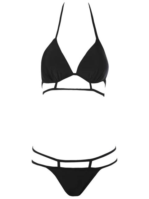 Negro Halterneck Bikini Set