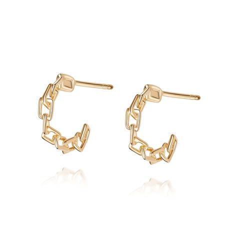 Greta Huggie Hoop Earrings 18ct Gold Plate