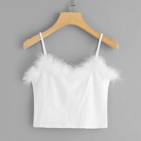 Sexy A Tinta Unita Bianco Tops & Camis