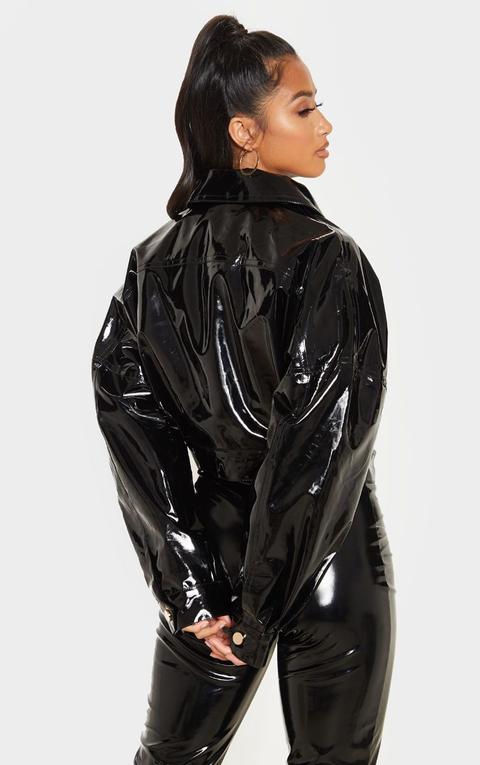 vinyl trucker jacket