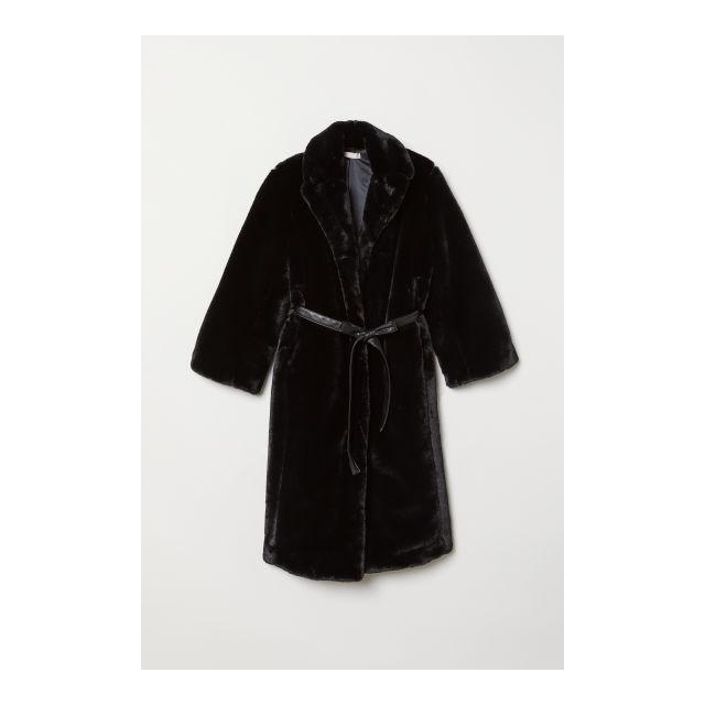 Faux Fur Coat Black From H M On 21, H And M Faux Fur Coat Black