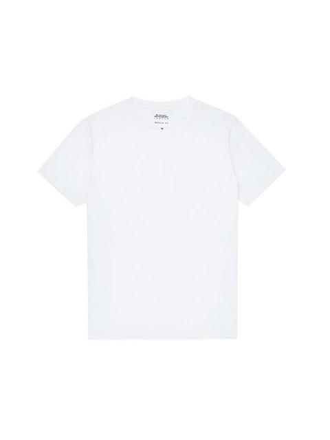 White Muscle Fit Crew Neck T-shirt