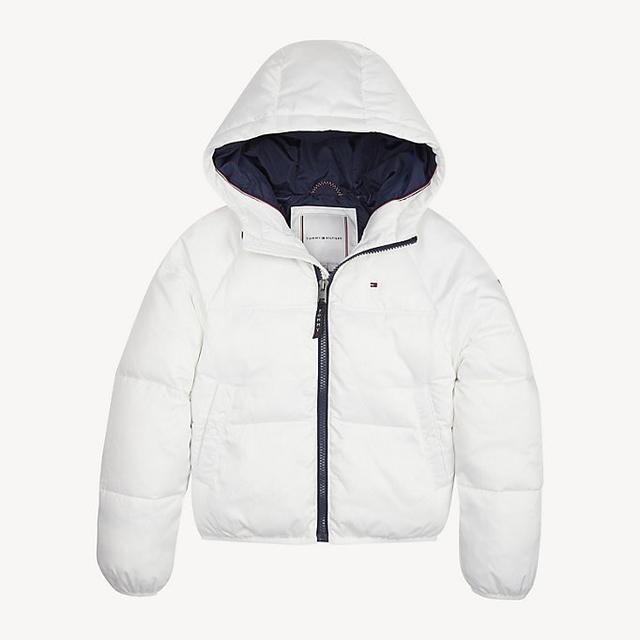 white tommy hilfiger puffer jacket