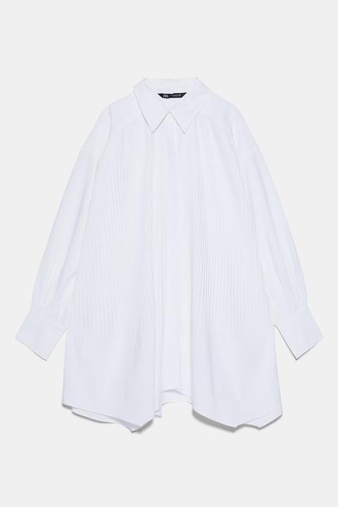 Camisa Oversize Plisada from Zara on 21 Buttons