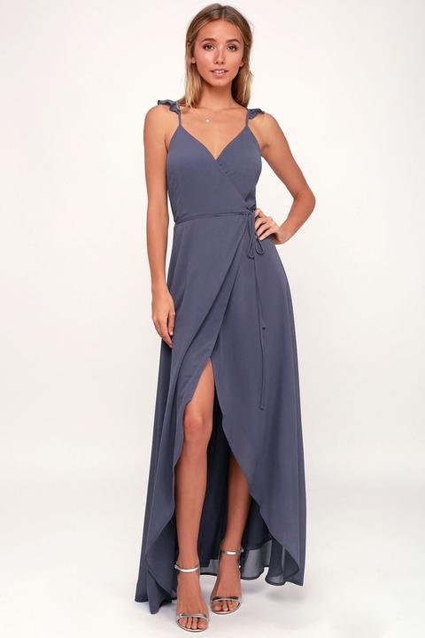 high low wrap dress