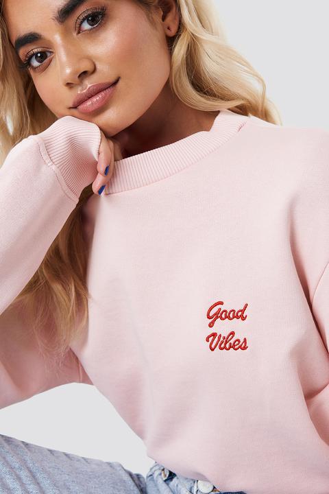 Na-kd Good Vibes Sweatshirt - Pink