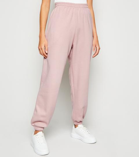 pale pink cuffed joggers