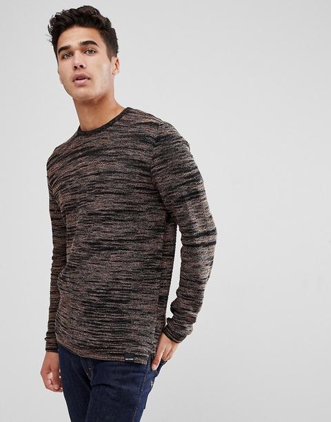 Only & Sons - Maglione Lavorato In Filato Misto - Marrone