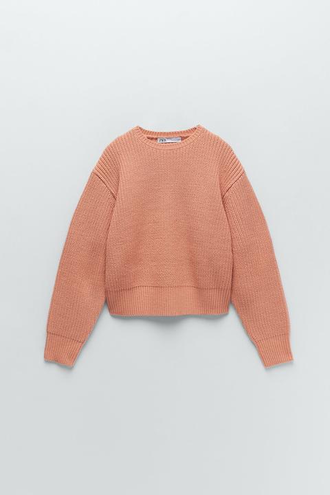 Pull Cropped À Manches Longues