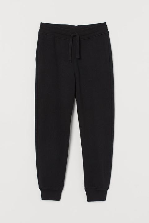 Brushed-inside Joggers - Black