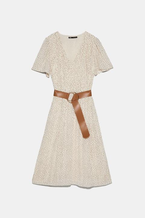 Vestido Plisado Cinturón
