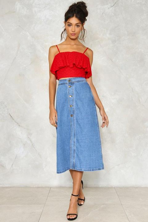 Center Of Everything Denim Skirt