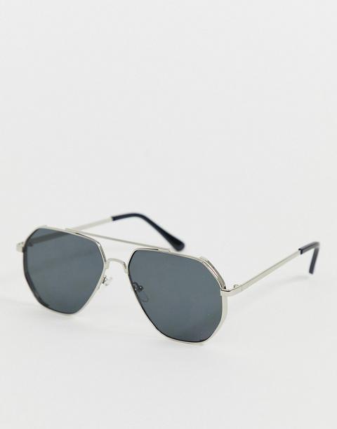 Aj Morgan Aviator Sunglasses In Silver