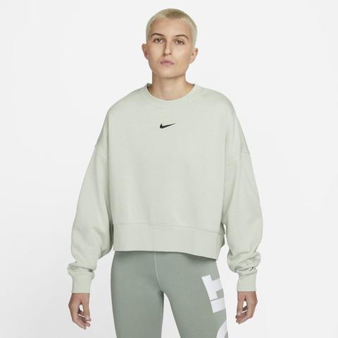 Sweat-shirt Ras-du-cou Oversize En Tissu Fleece Nike Sportswear Collection Essentials Pour Femme - Vert