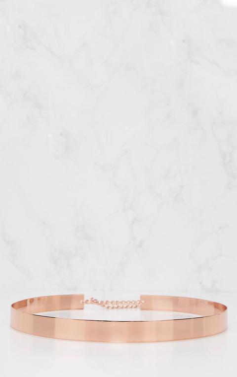 Rose gold cheap metal belt