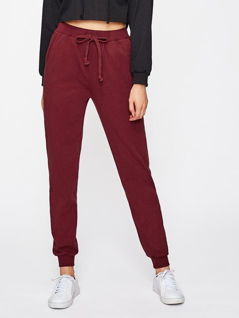 Drawstring Closure Tapered Joggers