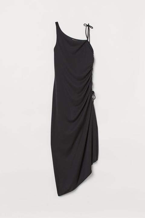 Vestido Drapeado - Negro